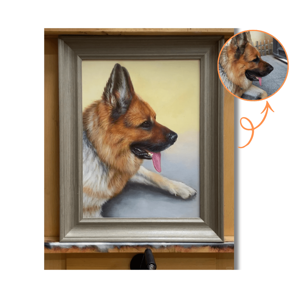 Hand - Painted Custom Oil Portrait – Vertical Canvas - Metis Grace