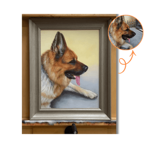 Hand - Painted Custom Oil Portrait – Vertical Canvas - Metis Grace