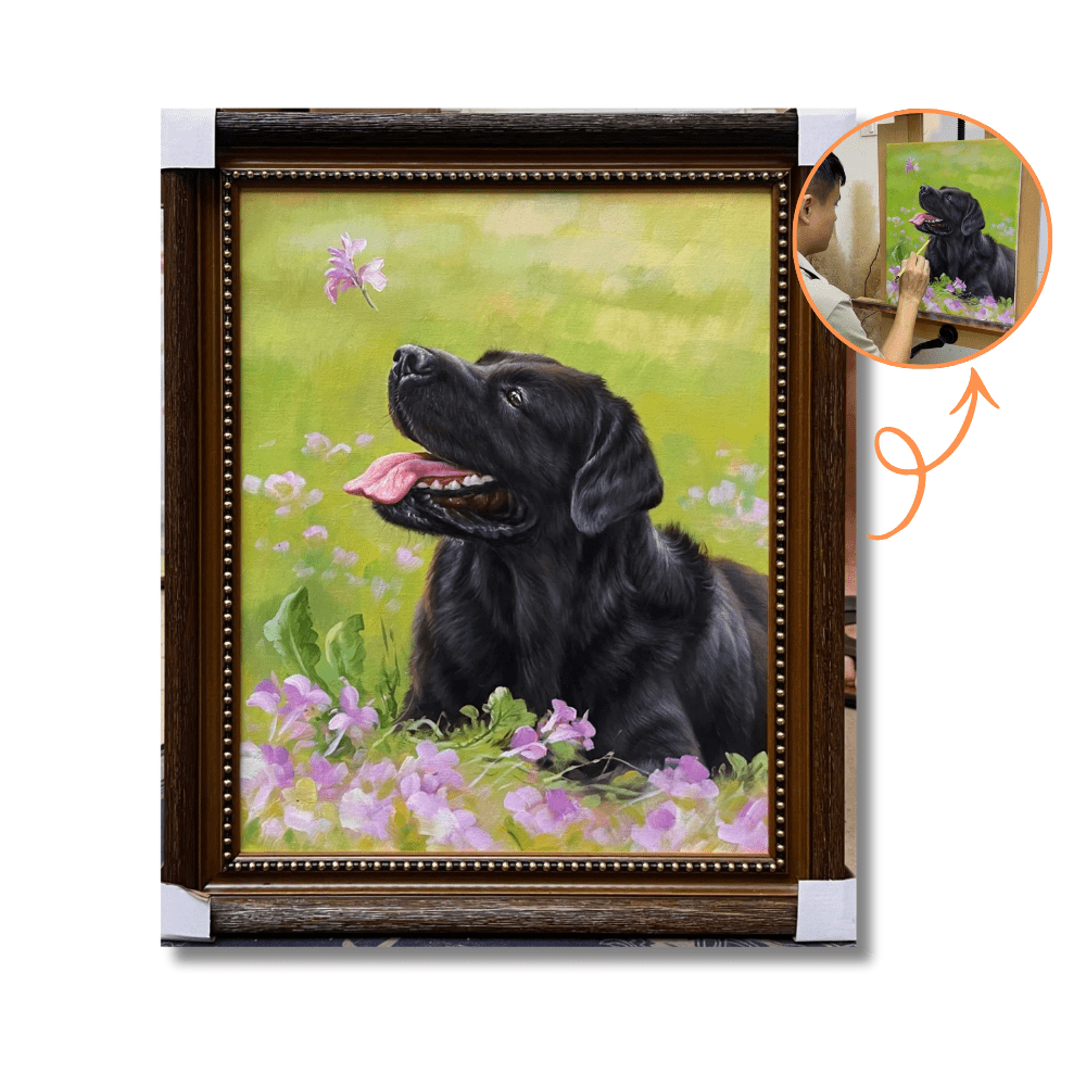Hand - Painted Custom Oil Portrait – Vertical Canvas - Metis Grace