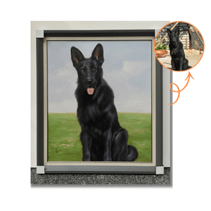 Hand - Painted Custom Oil Portrait – Vertical Canvas - Metis Grace