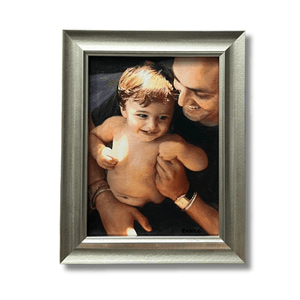 Hand - Painted Custom Oil Portrait – Vertical Canvas - Metis Grace
