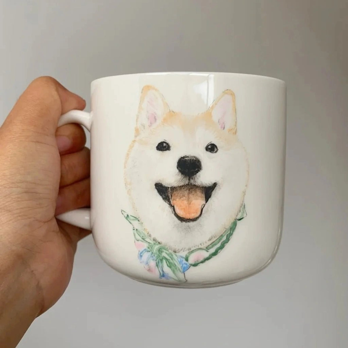 Hand - Painted Custom Pet Portrait Ceramic Mug - Metis Grace