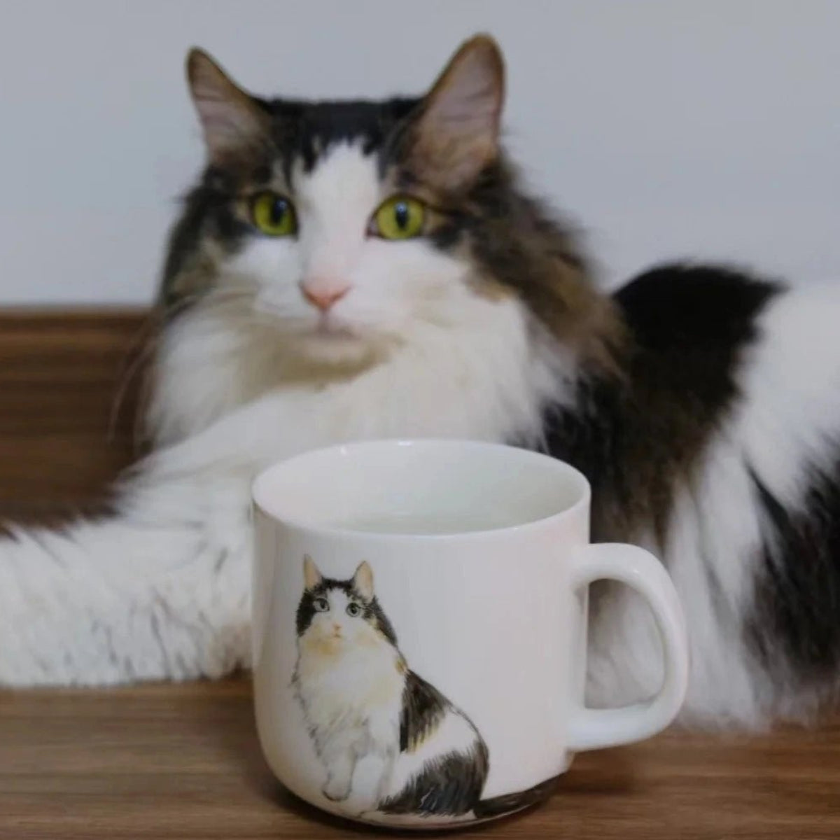 Hand - Painted Custom Pet Portrait Ceramic Mug - Metis Grace