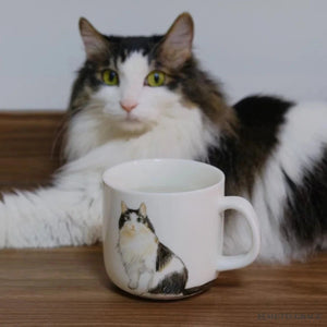 Hand - Painted Custom Pet Portrait Ceramic Mug - Metis Grace