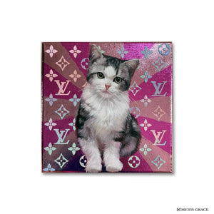 Hand - Painted Custom Pet Portrait – Square Canvas | Personalized Oil Painting - Metis Grace