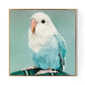 Hand-Painted Custom Textured Portrait-Square Canvas - Metis Grace