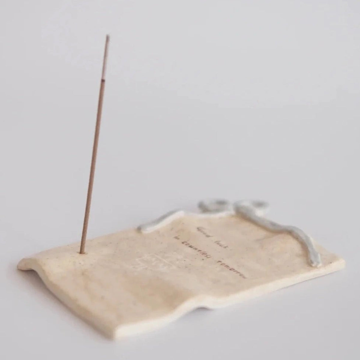 Handwritten Letter Ceramic Incense Holder - Metis Grace