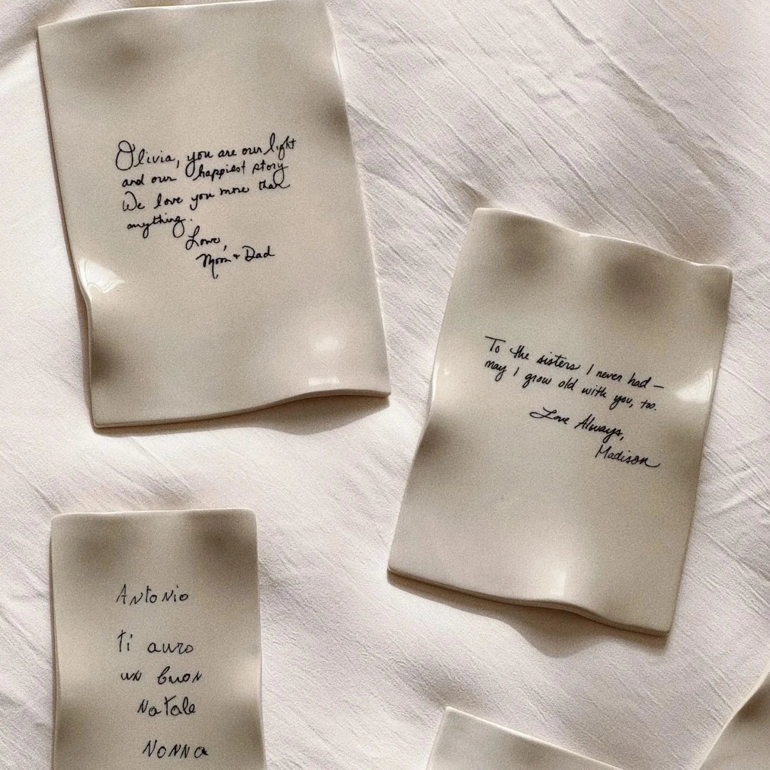 Handwritten Love Letter Ceramic Tray - Metis Grace