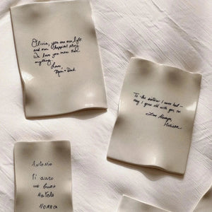Handwritten Love Letter Ceramic Tray - Metis Grace