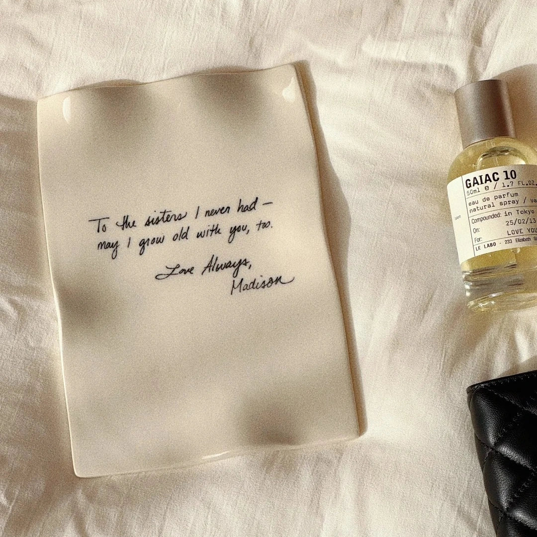 Handwritten Love Letter Ceramic Tray - Metis Grace