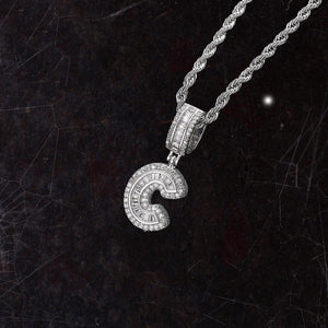 Hip Hop Iced Letter Pendant - S925 Sterling Silver - Metis Grace