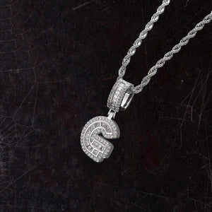Hip Hop Iced Letter Pendant - S925 Sterling Silver - Metis Grace