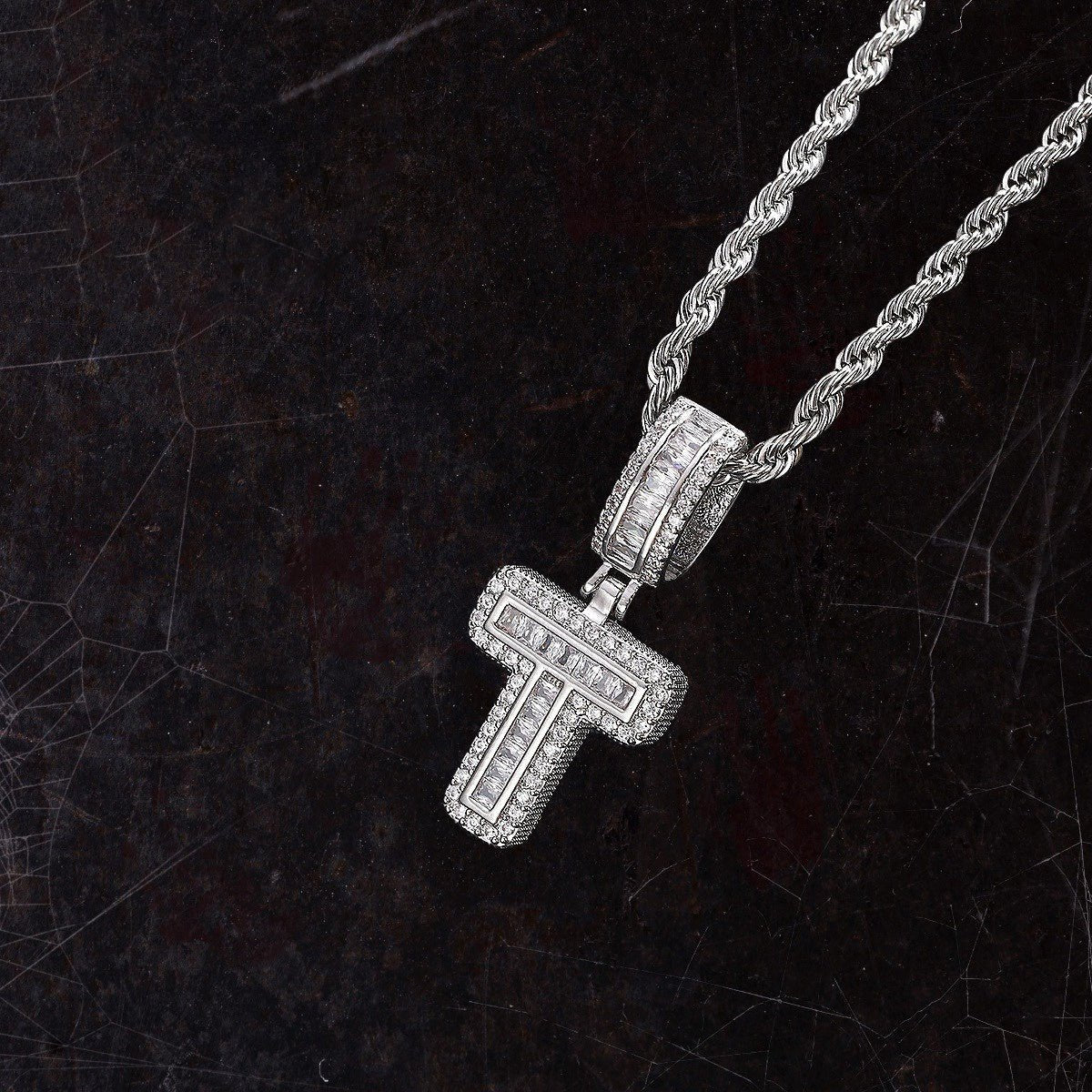 Hip Hop Iced Letter Pendant - S925 Sterling Silver - Metis Grace
