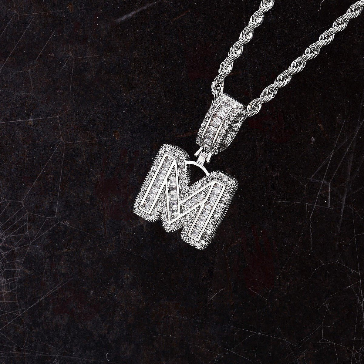 Hip Hop Iced Letter Pendant - S925 Sterling Silver - Metis Grace