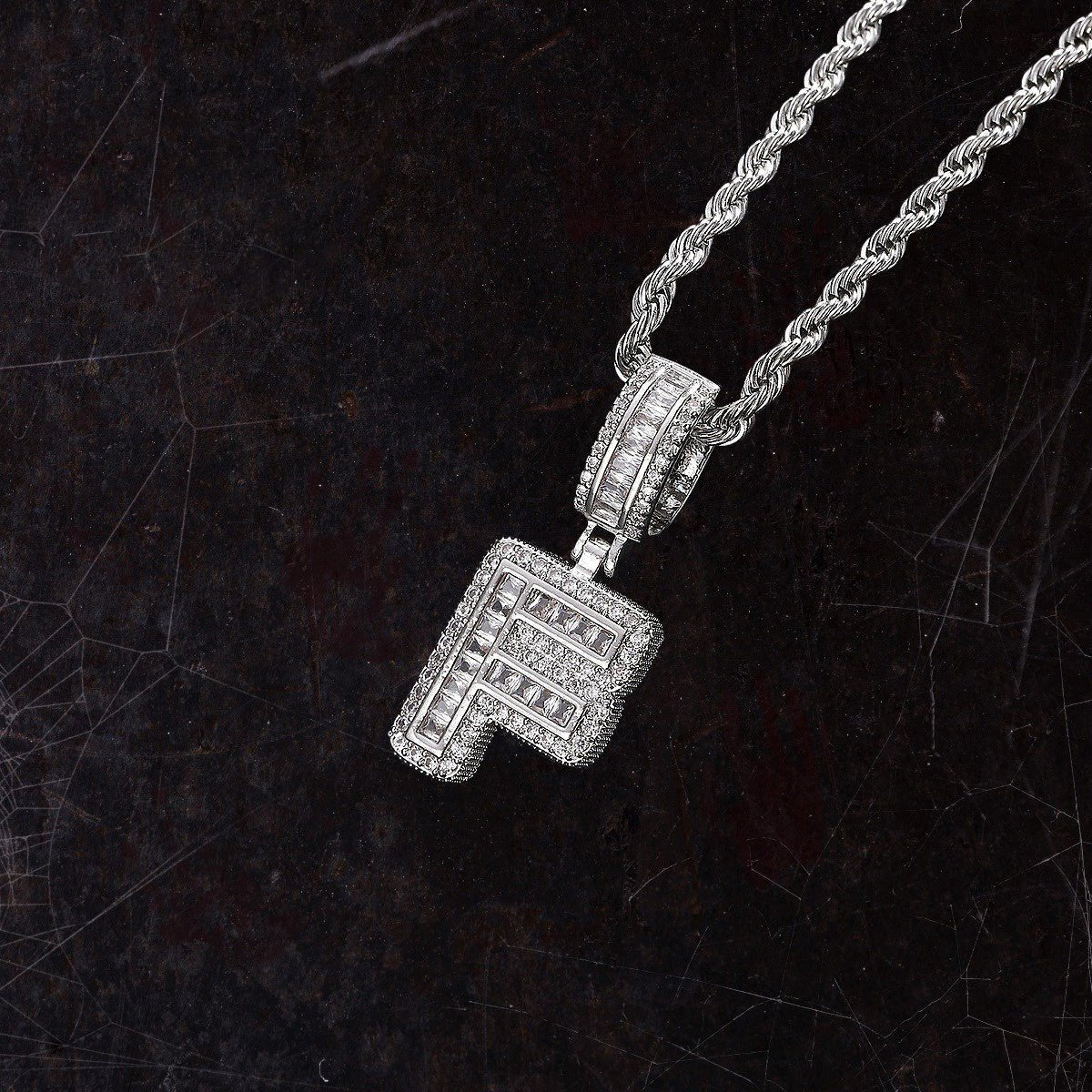 Hip Hop Iced Letter Pendant - S925 Sterling Silver - Metis Grace