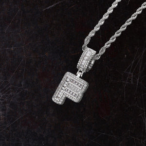 Hip Hop Iced Letter Pendant - S925 Sterling Silver - Metis Grace
