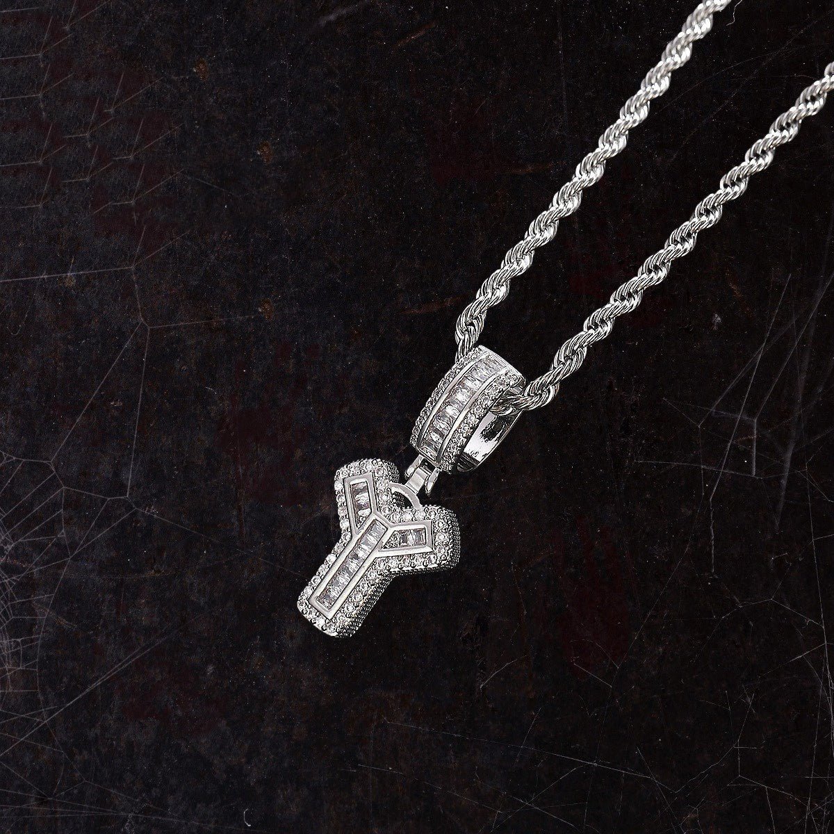 Hip Hop Iced Letter Pendant - S925 Sterling Silver - Metis Grace