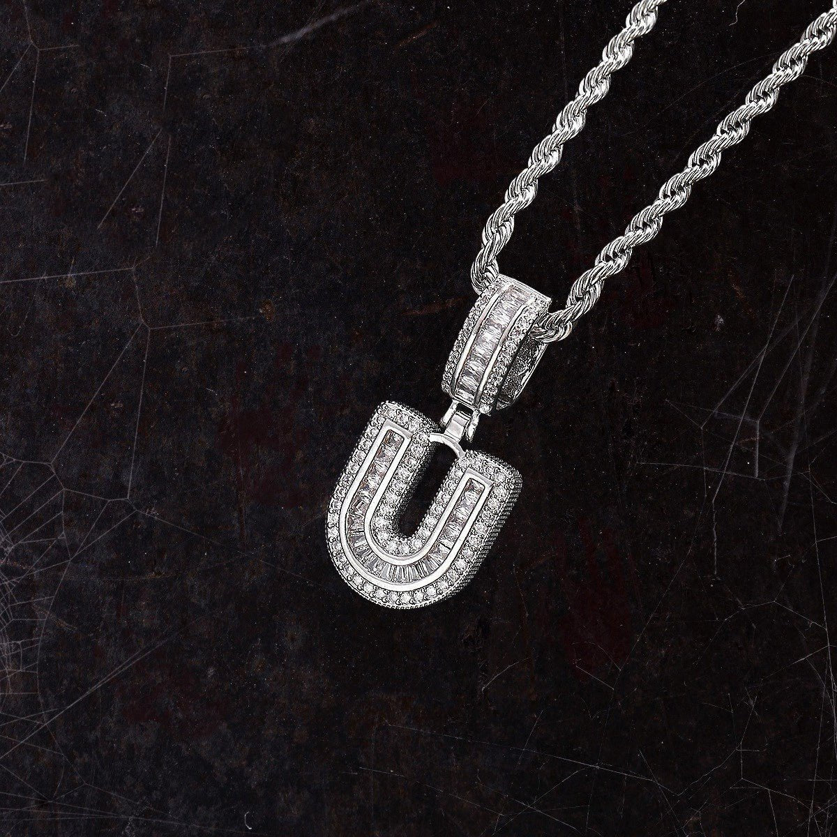 Hip Hop Iced Letter Pendant - S925 Sterling Silver - Metis Grace