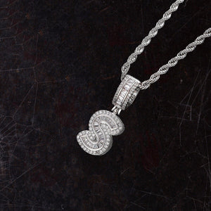 Hip Hop Iced Letter Pendant - S925 Sterling Silver - Metis Grace
