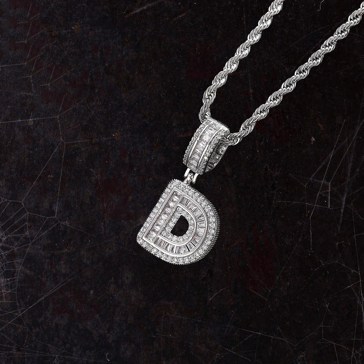 Hip Hop Iced Letter Pendant - S925 Sterling Silver - Metis Grace