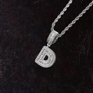 Hip Hop Iced Letter Pendant - S925 Sterling Silver - Metis Grace