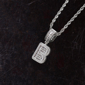 Hip Hop Iced Letter Pendant - S925 Sterling Silver - Metis Grace