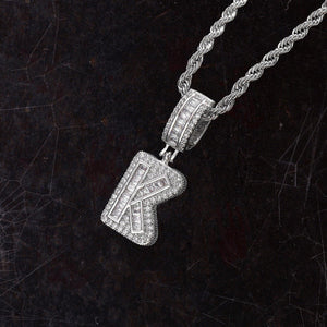 Hip Hop Iced Letter Pendant - S925 Sterling Silver - Metis Grace
