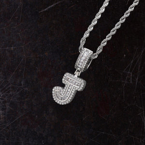 Hip Hop Iced Letter Pendant - S925 Sterling Silver - Metis Grace