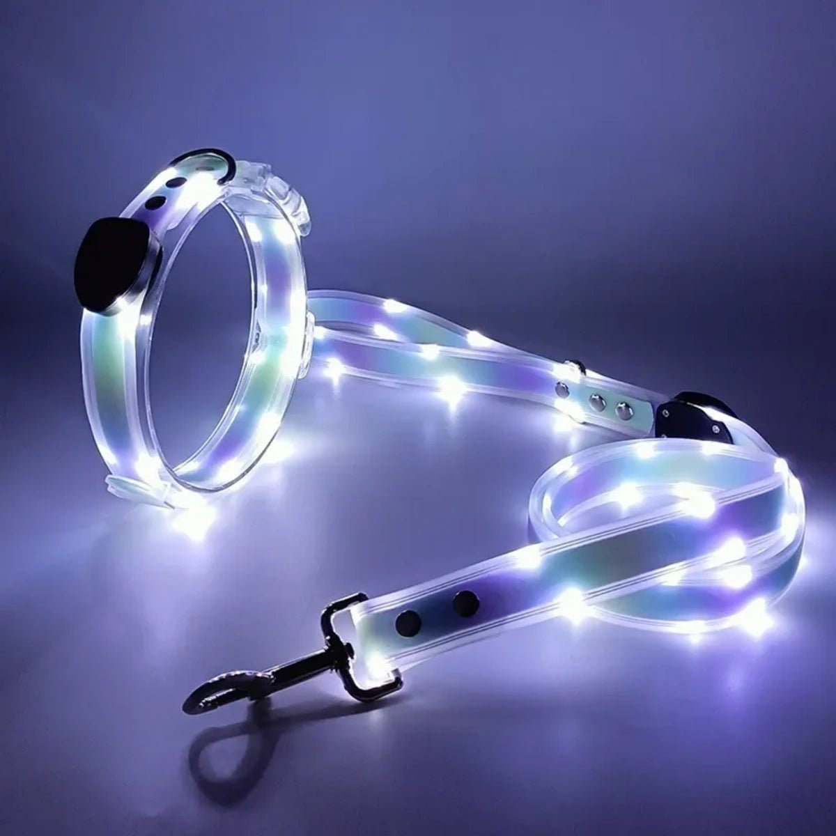 LED Collar and Leash Set (includes USB) (3pc set) - Metis Grace