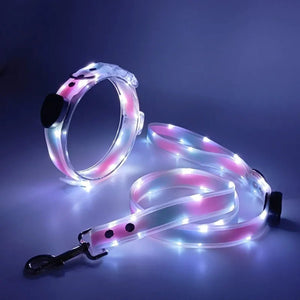 LED Collar and Leash Set (includes USB) (3pc set) - Metis Grace