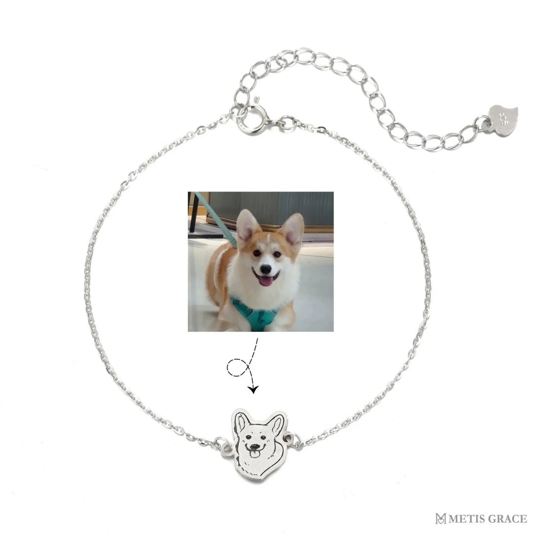 Personalized 925 Sterling Silver Pet Memorial Bracelet - Metis Grace
