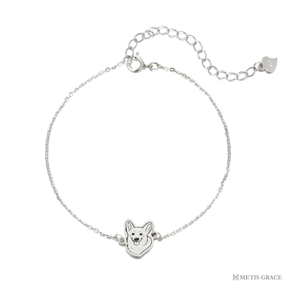 Personalized 925 Sterling Silver Pet Memorial Bracelet - Metis Grace