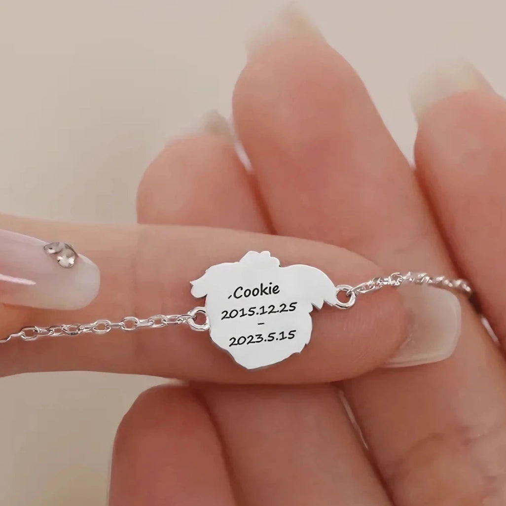 Personalized 925 Sterling Silver Pet Memorial Bracelet - Metis Grace