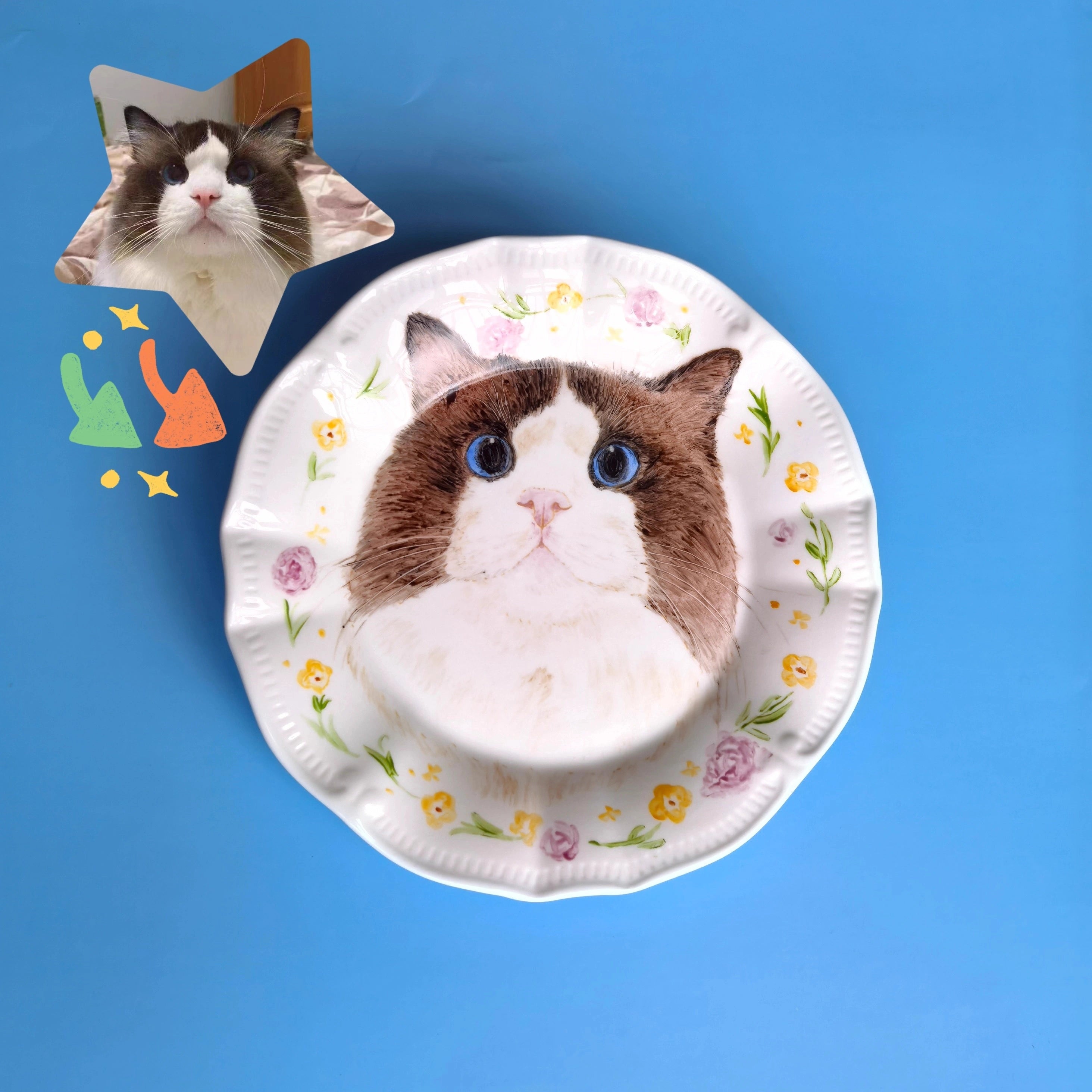 Personalized Hand - Painted Ceramic Plate - Metis Grace