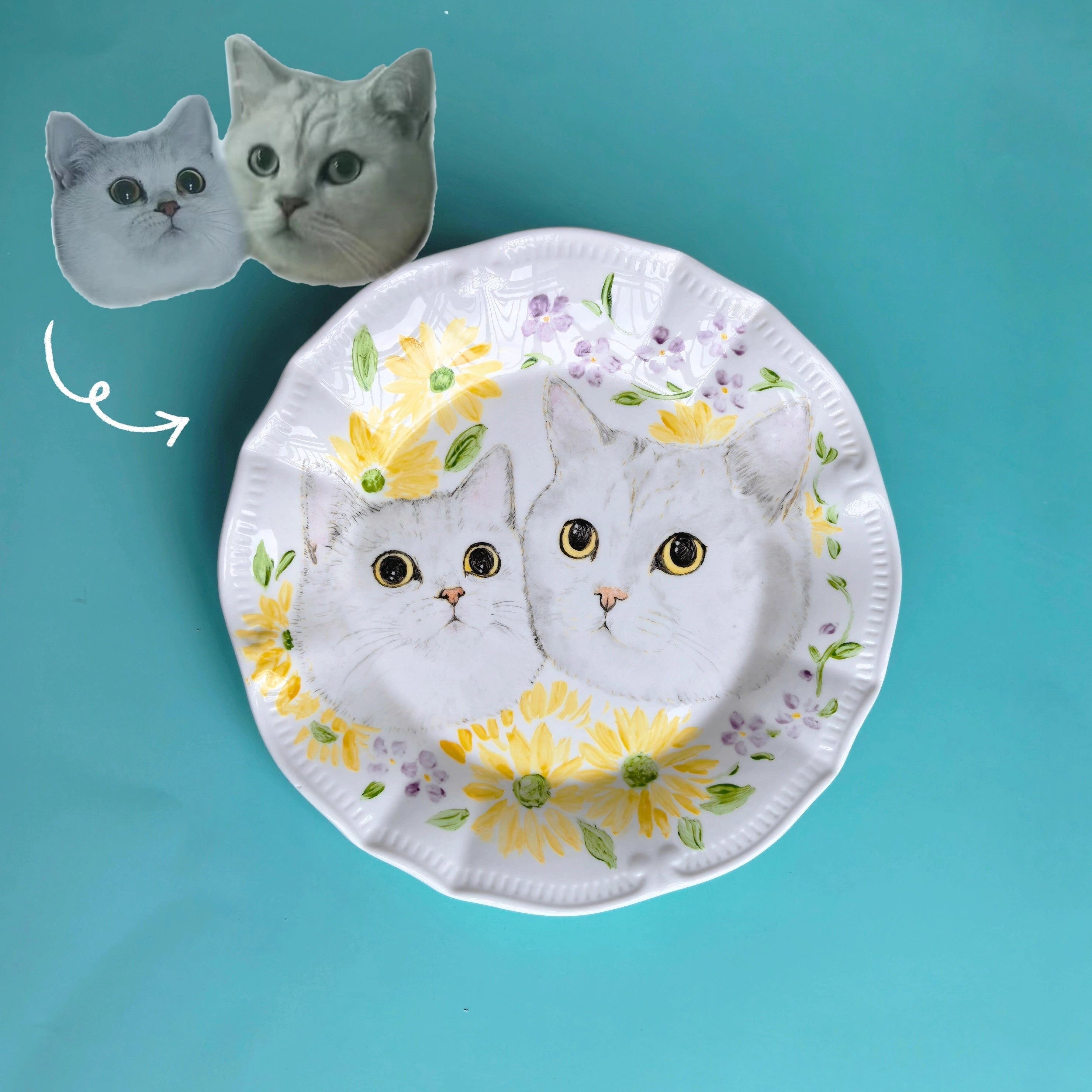 Personalized Hand - Painted Ceramic Plate - Metis Grace