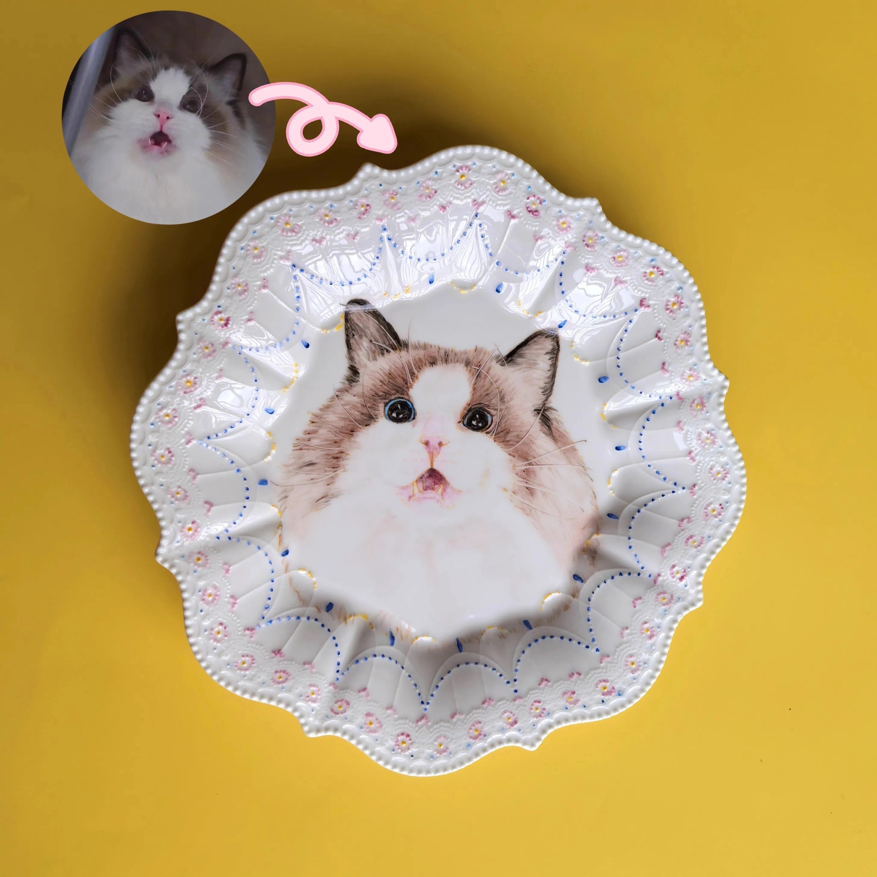 Personalized Hand - Painted Ceramic Plate - Metis Grace