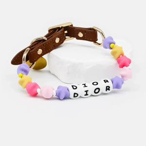 Personalized Silicone Beaded Pet Collar - Metis Grace