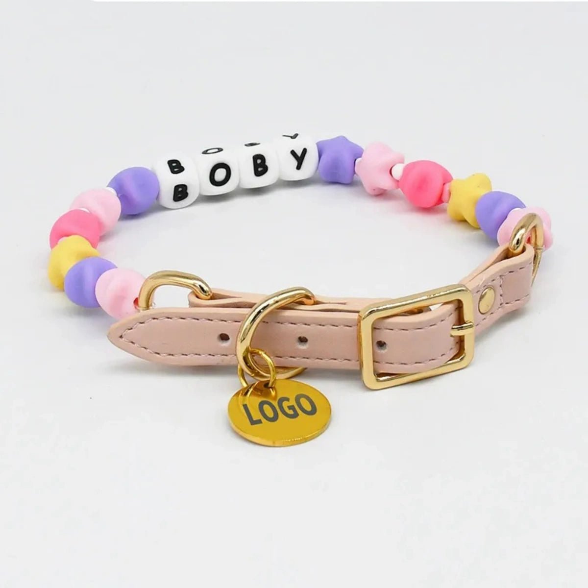 Personalized Silicone Beaded Pet Collar - Metis Grace
