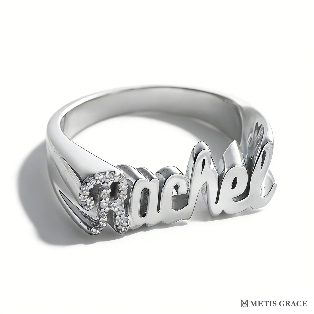 S925 3D Personalized Name Ring - Metis Grace