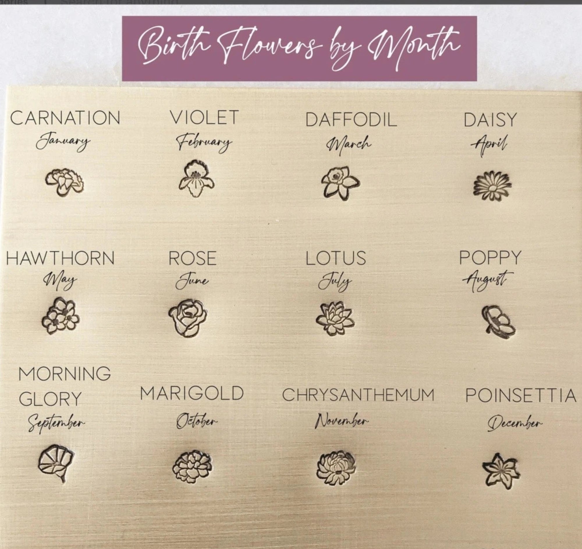 S925 Birth Flower Disc Necklace - Custom Engraved - Metis Grace