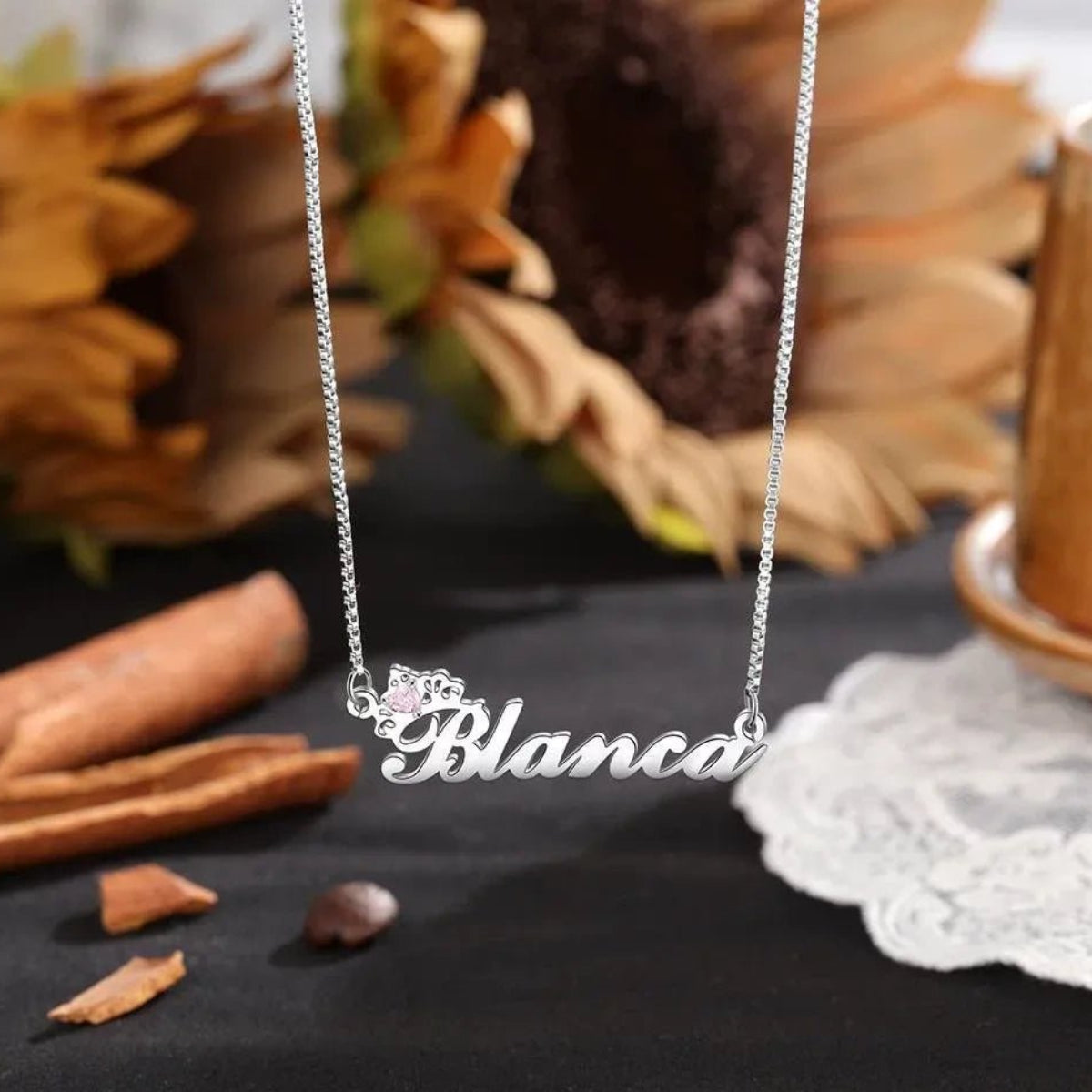 S925 Personalized Initial Necklace with Birthstone - Metis Grace