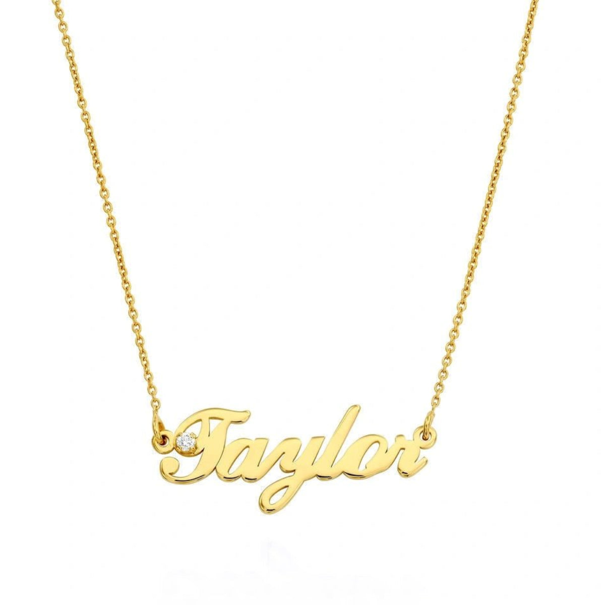 S925 Personalized Name Pendant Necklace with Zircon - Metis Grace