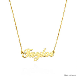 S925 Personalized Name Pendant Necklace with Zircon - Metis Grace