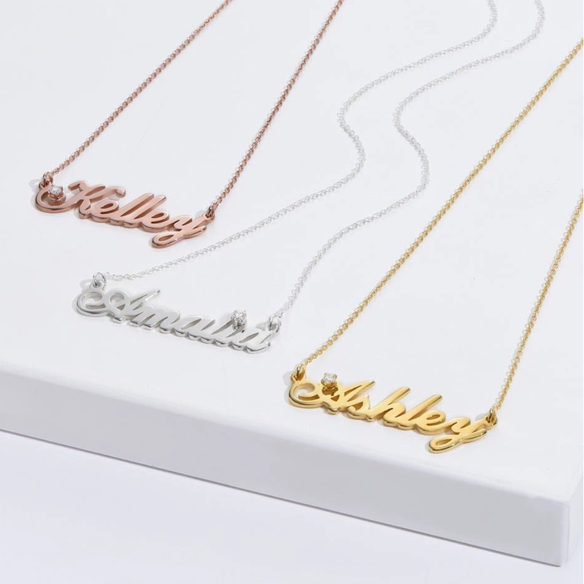 S925 Personalized Name Pendant Necklace with Zircon - Metis Grace