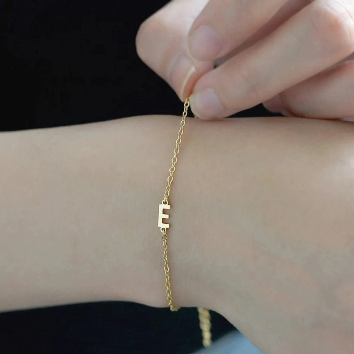 S925 Sterling Silver Alphabet Bracelet – Custom Letter Jewelry - Metis Grace