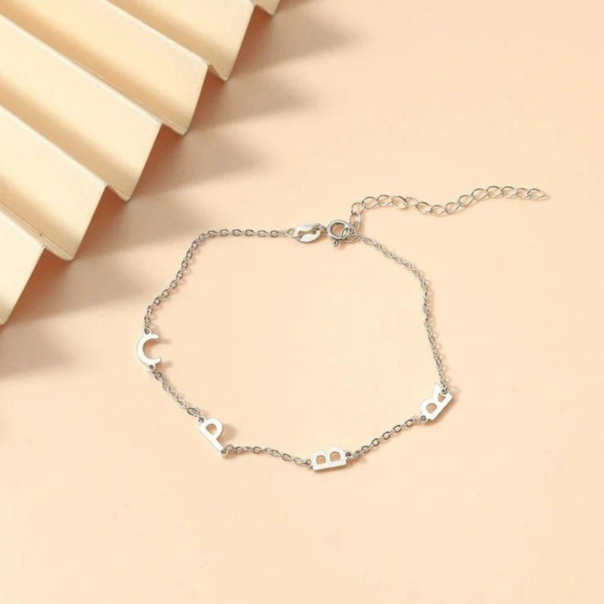 S925 Sterling Silver Alphabet Bracelet – Custom Letter Jewelry - Metis Grace