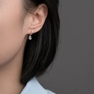 S925 Sterling Silver A–Z Letter Hoop Earrings - Metis Grace