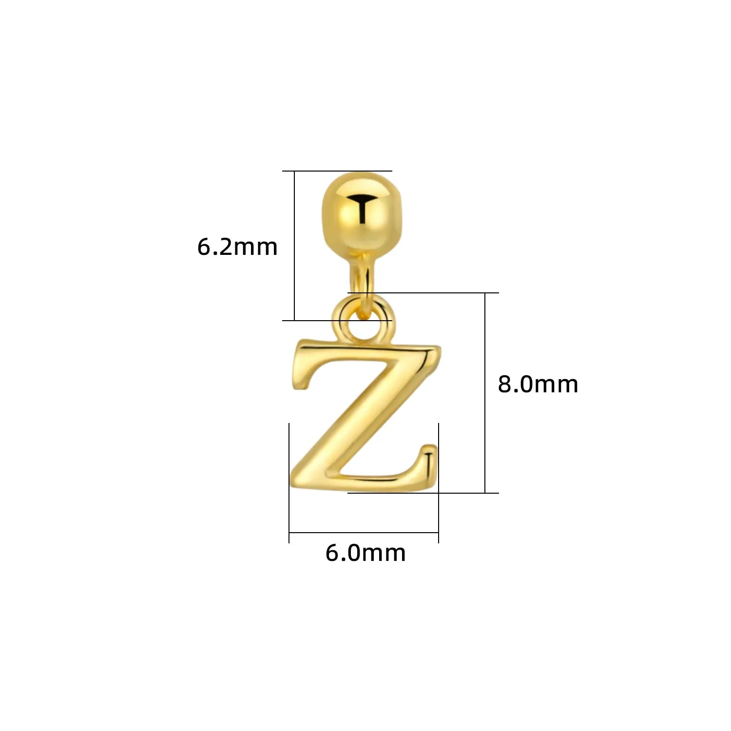 S925 Sterling Silver A–Z Letter Pendant Necklace - Metis Grace