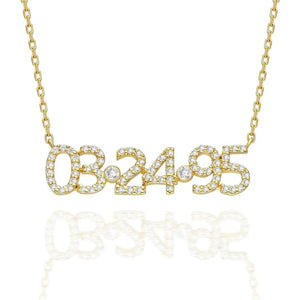 S925 Sterling Silver Crystal Number Necklace - Metis Grace