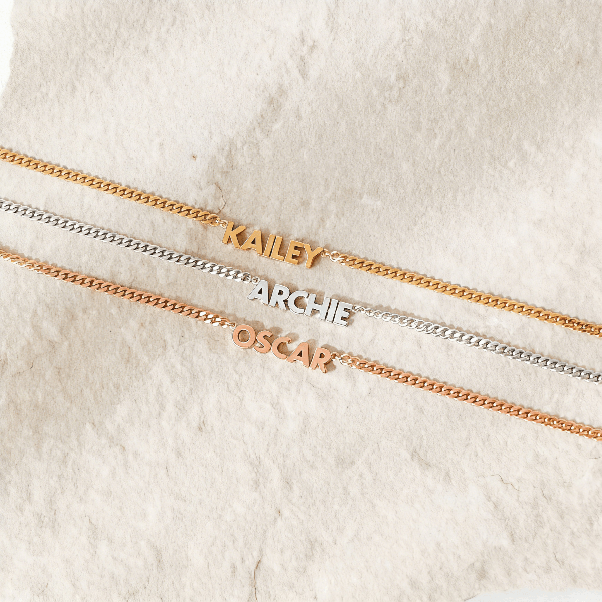 S925 Sterling Silver Cuban Chain Name Pendant Necklace - Metis Grace